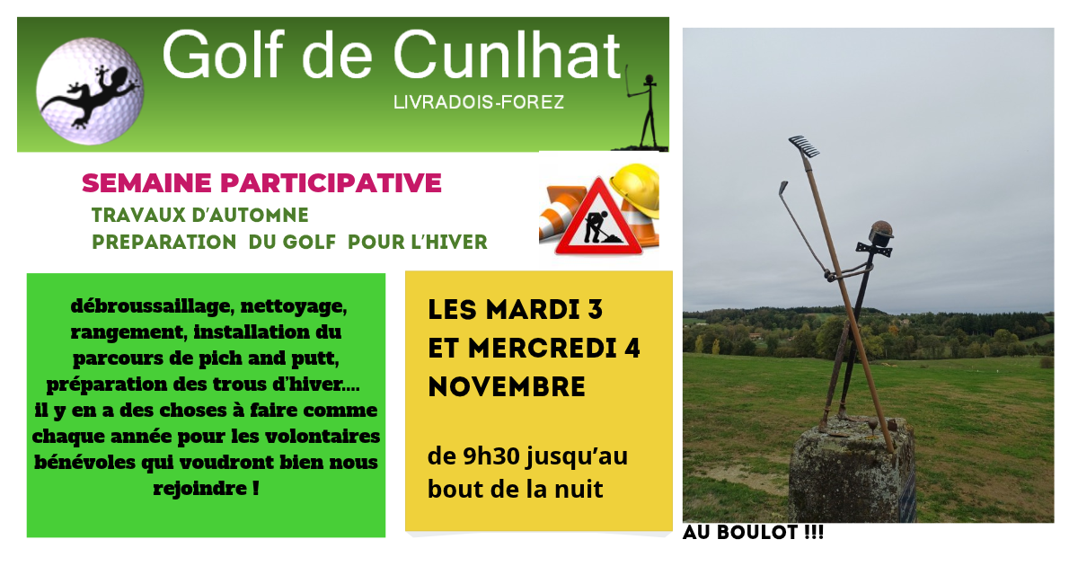 Semaine travaux d'automne  pour les bénévoles