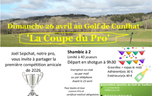 Dimanche 26 Avril La Coupe du Pro