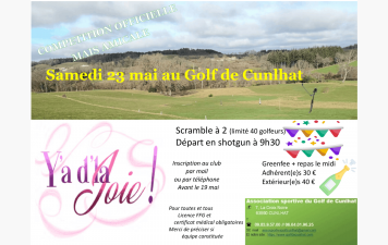 Samedi 23 mai Compétition amicale 'Y a d'la joie'
